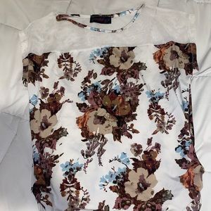 Floral print/mesh shirt size small